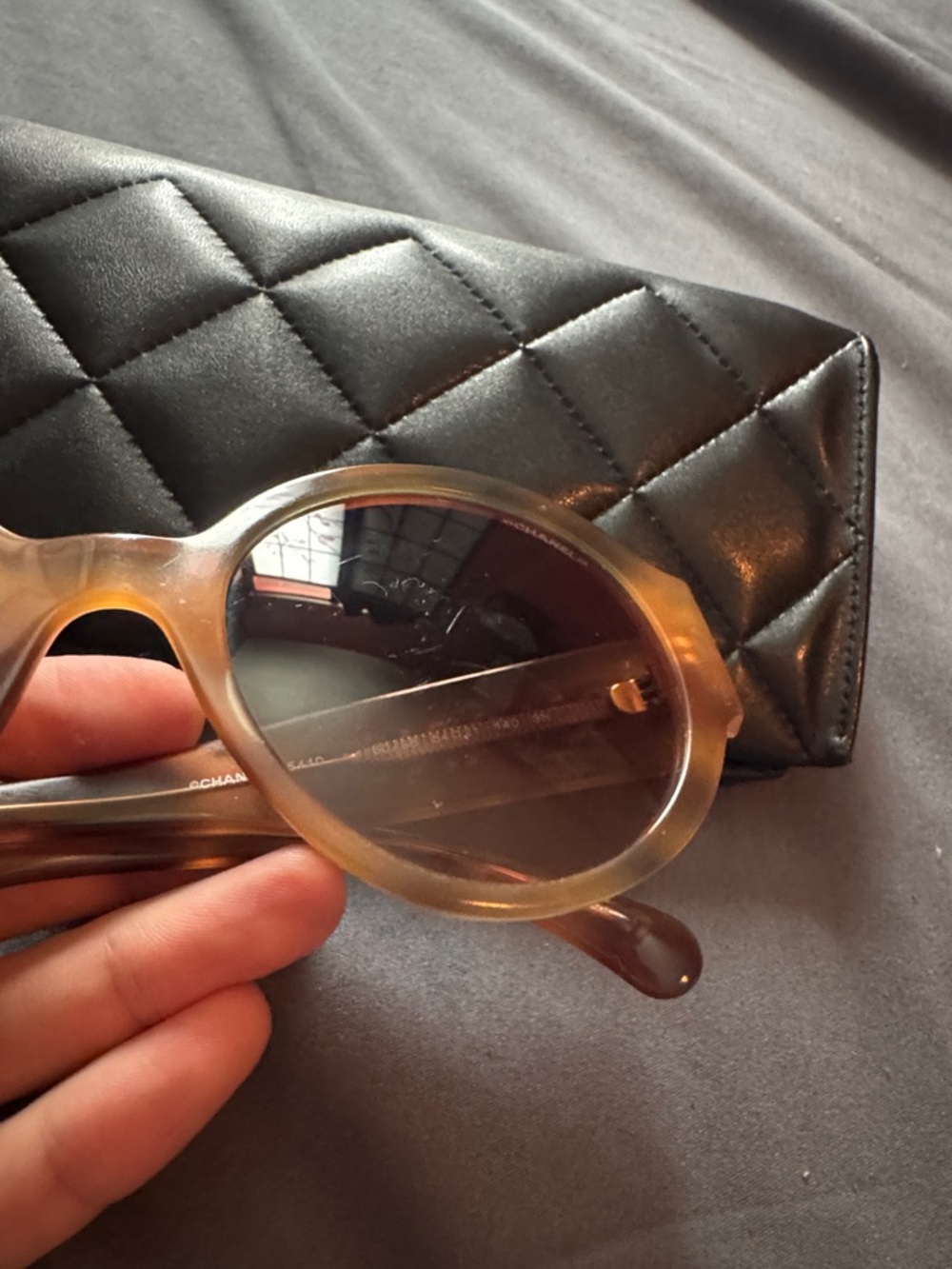 CHANEL Round Sunglasses in Honey Tortoise with Gradient Lenses - Picture 5 of 7